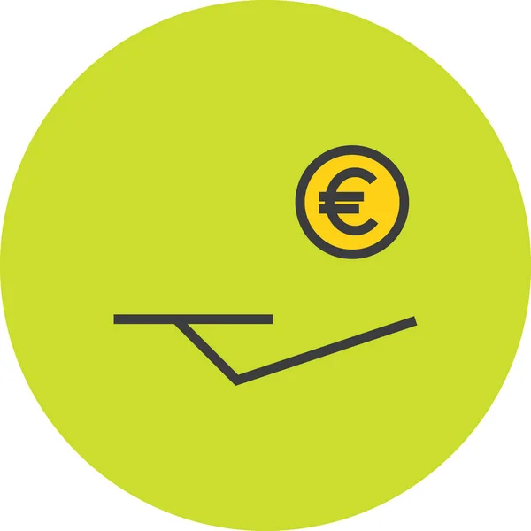 Euro Icono Web Vector Ilustración — Archivo Imágenes Vectoriales