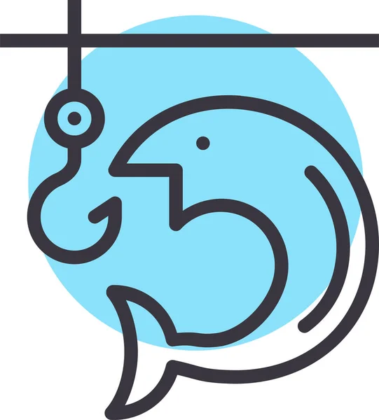 Fishing Web Icon Simple Illustration — Stock Vector