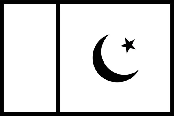 Pakistan Bandera Del País Vector Ilustración — Vector de stock