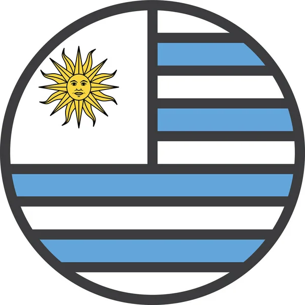 Uruguai Bandeira País Ilustração Vetorial —  Vetores de Stock