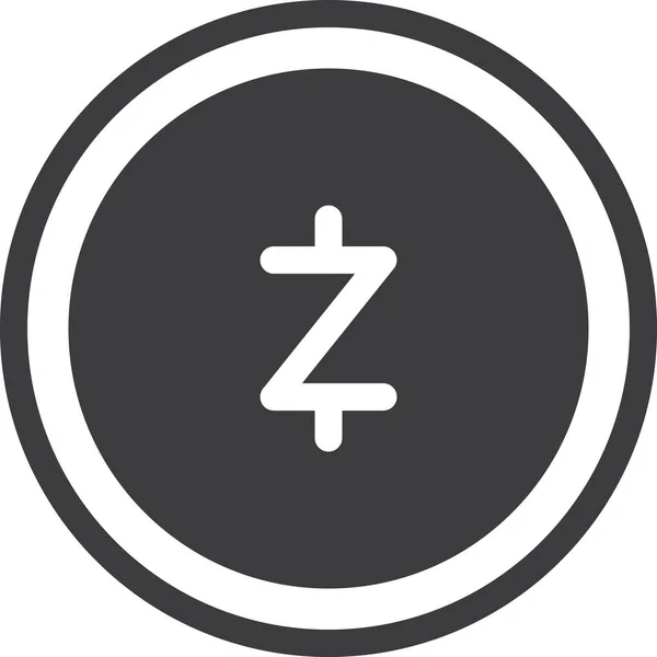 Zcash Web Symbol Einfache Illustration — Stockvektor