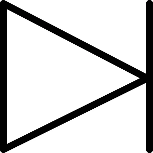 Siguiente Flecha Icono Web Ilustración Simple — Vector de stock