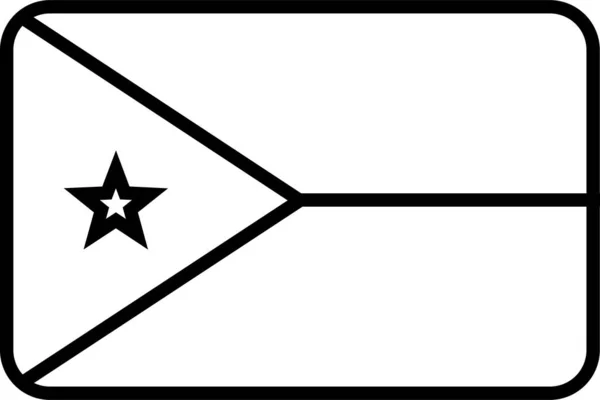 Флаг Страны Зибути Векторная Иллюстрация — стоковый вектор
