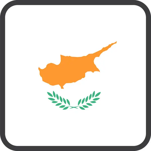 Zypern Länderfahne Vektorillustration — Stockvektor