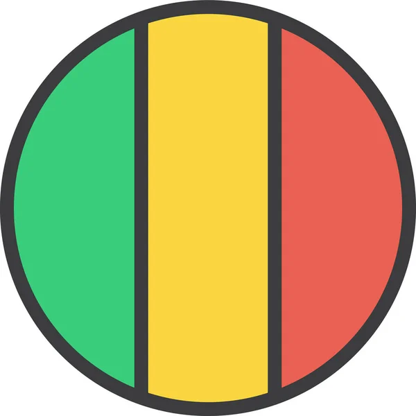 Mali Country Flag Vektorová Ilustrace — Stockový vektor