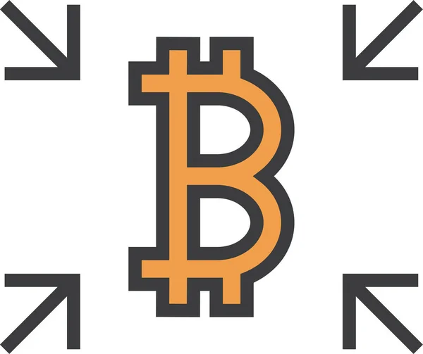 Bitcoin Web Icon Simple Illustration — Stock Vector