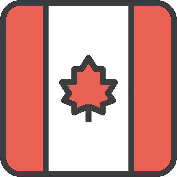 Канадский Флаг Векторная Иллюстрация — стоковый вектор