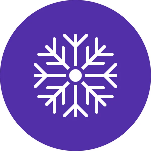 Fiocco Neve Icona Web Semplice Illustrazione — Vettoriale Stock
