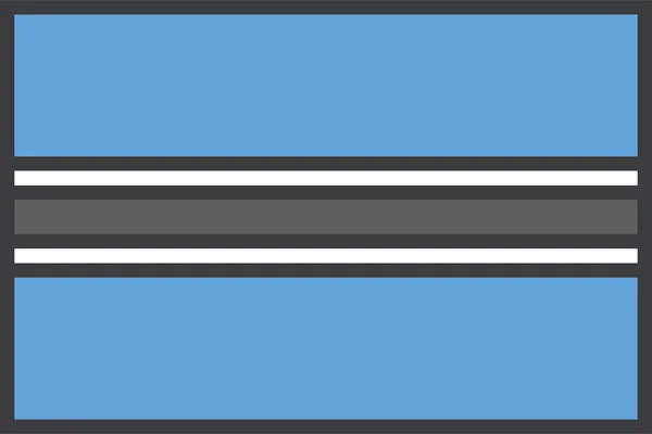 Botswana Bandeira País Ilustração Vetorial — Vetor de Stock