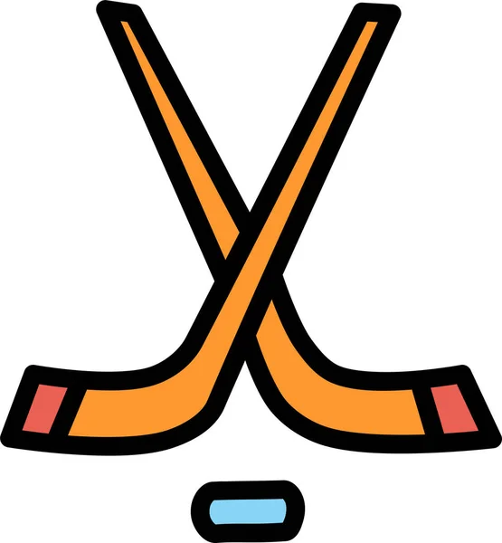 Ice Hockey Web Icon Simple Vector Illustration — Stock Vector