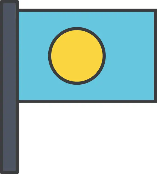 Palau Land Flagga Vektor Illustration — Stock vektor
