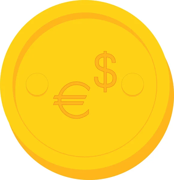 Euro Web Icon Vector Illustration — Stock Vector