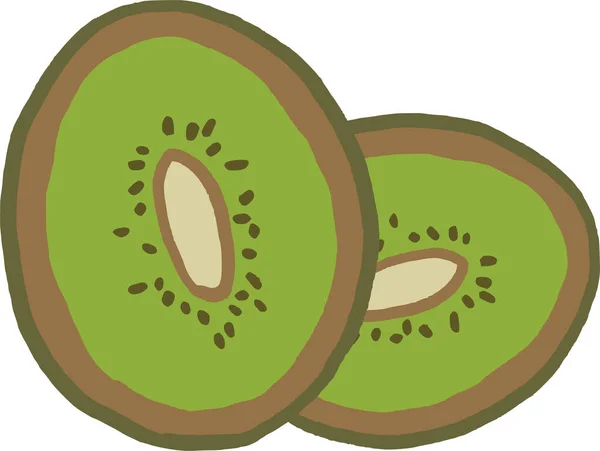 Kiwi Fruit Icon Vector Illustration — Stock Vector