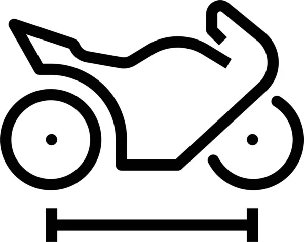 Ícone Web Motocicleta Ilustração Simples — Vetor de Stock