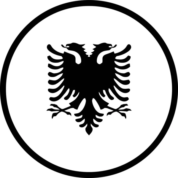 Albania Bandera Del País Ilustración Vectorial — Vector de stock