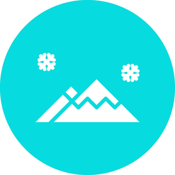 Mountain Web Icon Einfache Illustration — Stockvektor