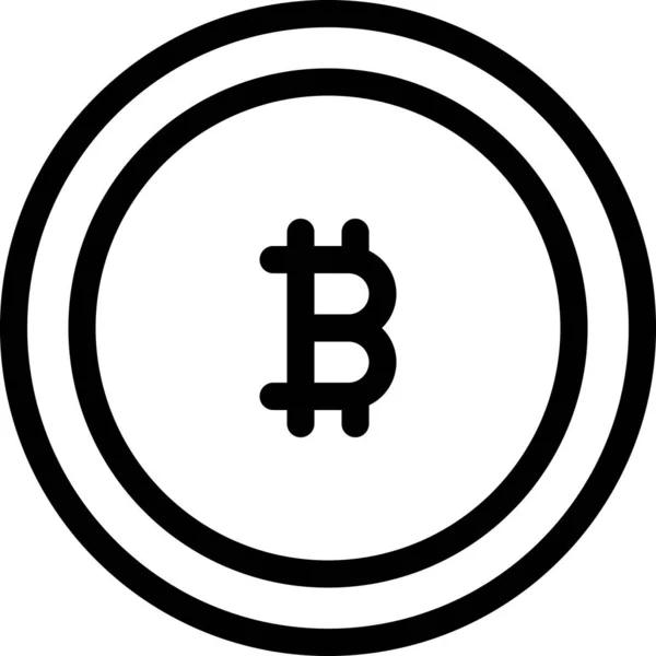 Bitcoin Web Symbol Einfaches Design Vektor — Stockvektor