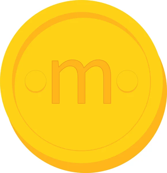 Ilustrace Ikony Zlaté Mince — Stockový vektor