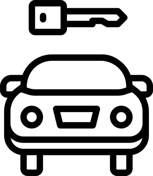 Coche Icono Web Ilustración Simple — Vector de stock