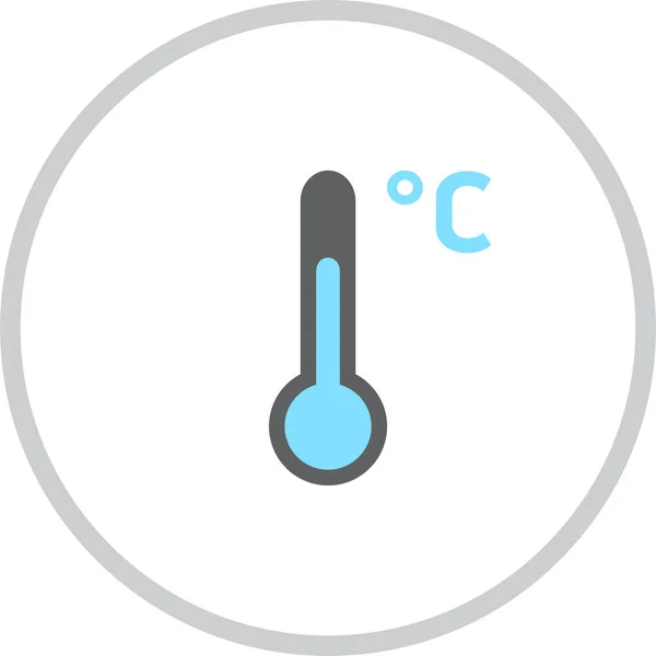 Thermometer Web Icon Simple Design — Stock Vector