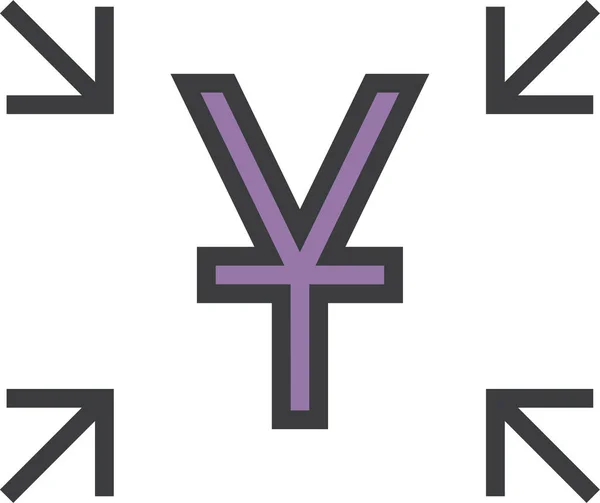 Yen Web Icoon Eenvoudige Illustratie — Stockvector