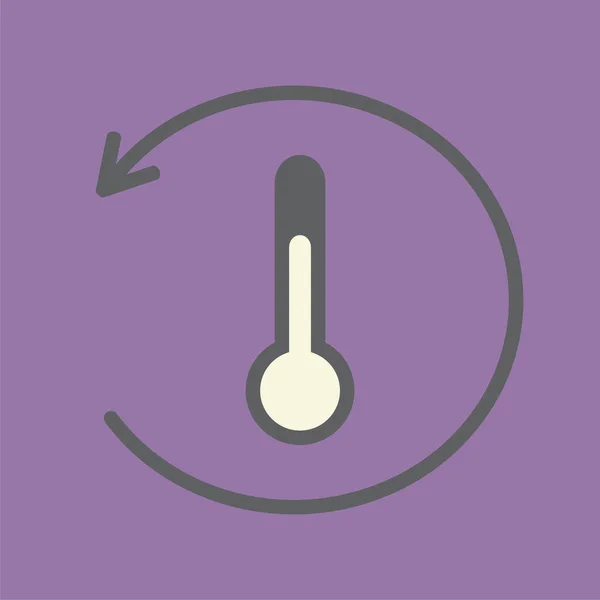 Thermomètre Icône Web Design Simple — Image vectorielle