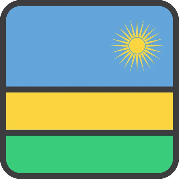 Флаг Руанды Векторная Иллюстрация — стоковый вектор