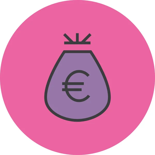 Euro Web Ikon Vektor Illustration – Stock-vektor