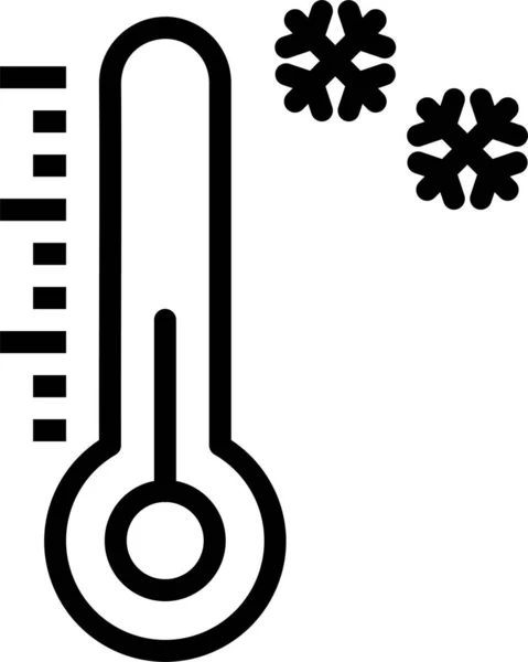 Thermometer Web Ikone Einfaches Design — Stockvektor