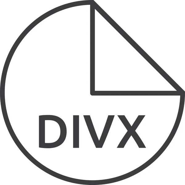 Vektor Illusztrációja Divx Fájlformátum — Stock Vector