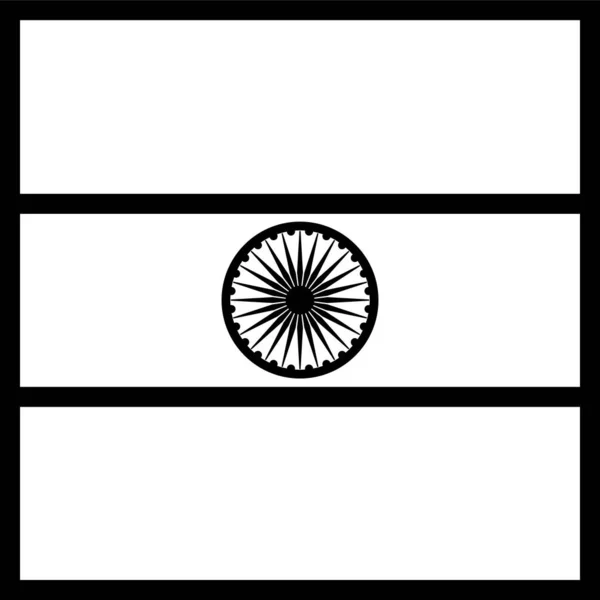 Inde Drapeau Pays Illustration Vectorielle — Image vectorielle