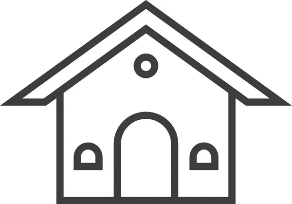 Construção Casas Ícone Web Ilustração Simples —  Vetores de Stock