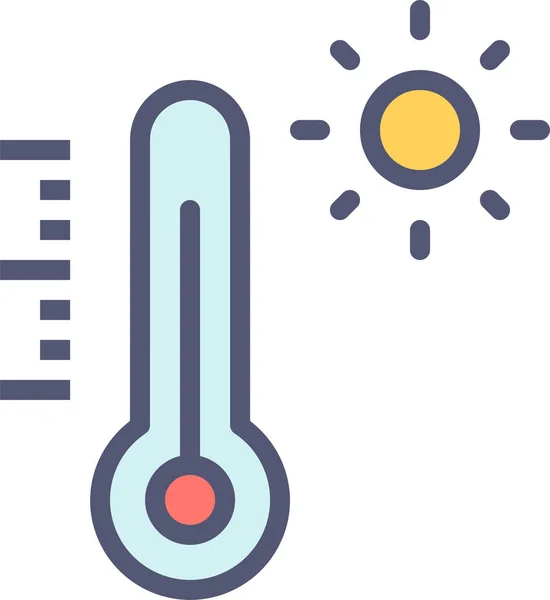 Thermometer Web Icoon Eenvoudig Ontwerp — Stockvector