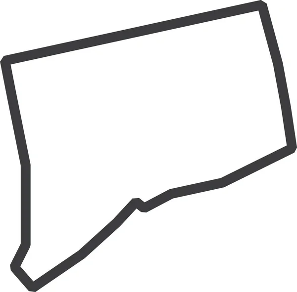 コネチカット州地図のアイコンベクトル図 — ストックベクタ