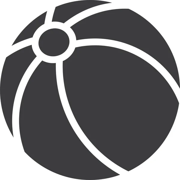 Icône Web Volley Ball Illustration Vectorielle Simple — Image vectorielle