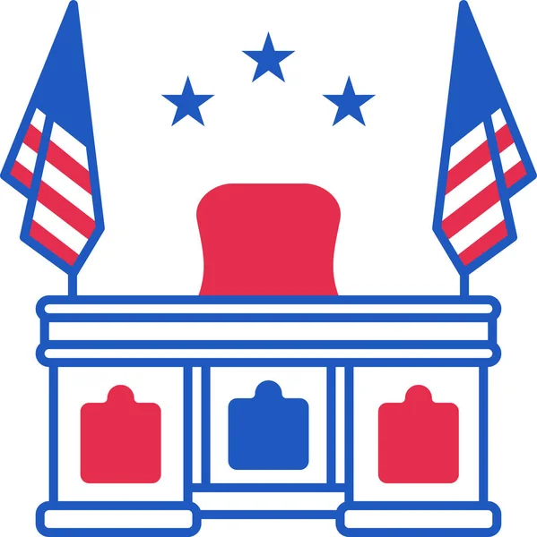 Vektor Illusztrációja Egy Usa Zászló — Stock Vector