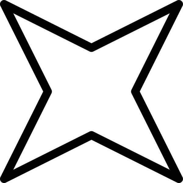 Estrella Icono Web Ilustración Simple — Vector de stock