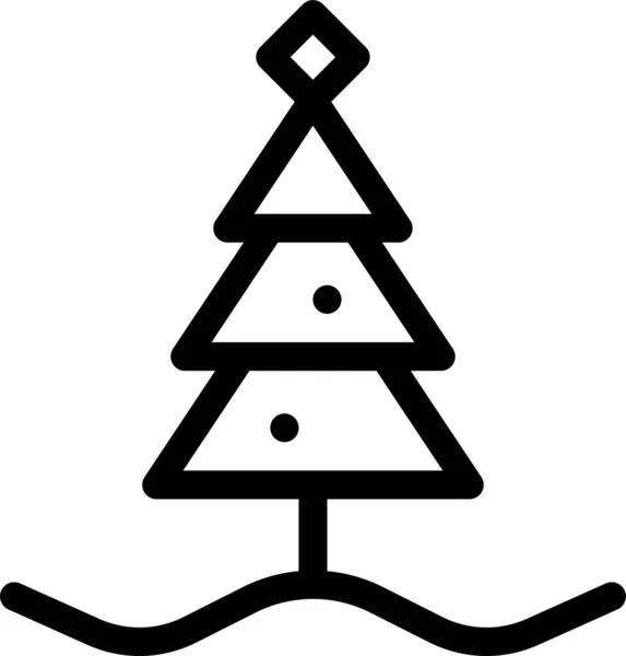 Weihnachtsbaum Web Icon Einfache Illustration — Stockvektor