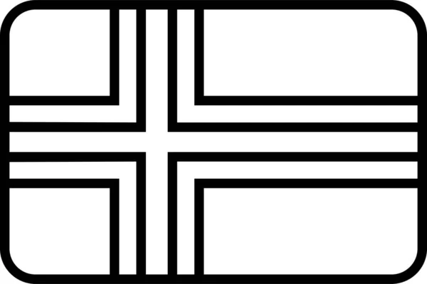 Flagge Des Inselstaates Färöer Vektorillustration — Stockvektor