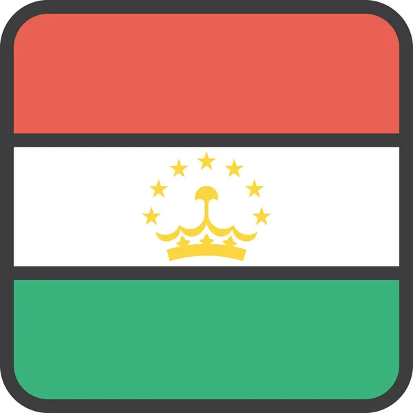 Tayikistán Bandera Del País Ilustración Vectores — Archivo Imágenes Vectoriales