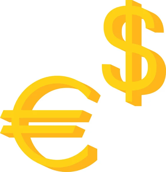 Símbolo Del Euro Ilustración Vectorial — Vector de stock