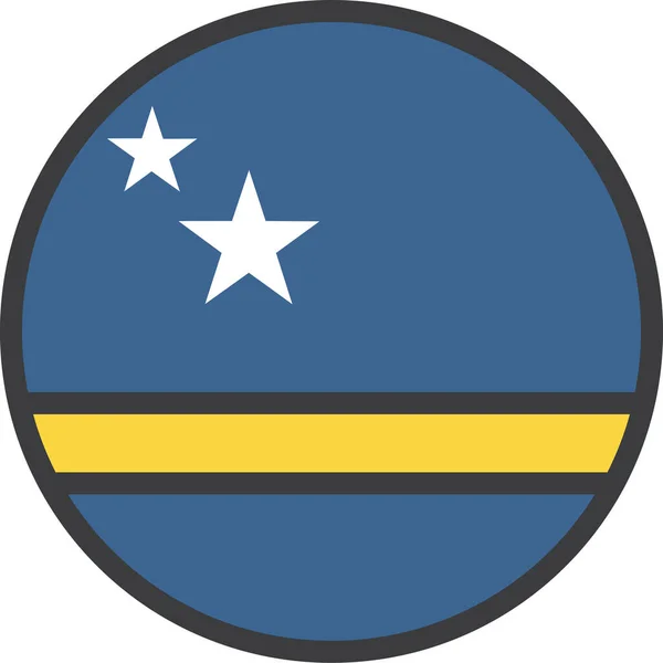 Флаг Страны Curacao Векторная Иллюстрация — стоковый вектор
