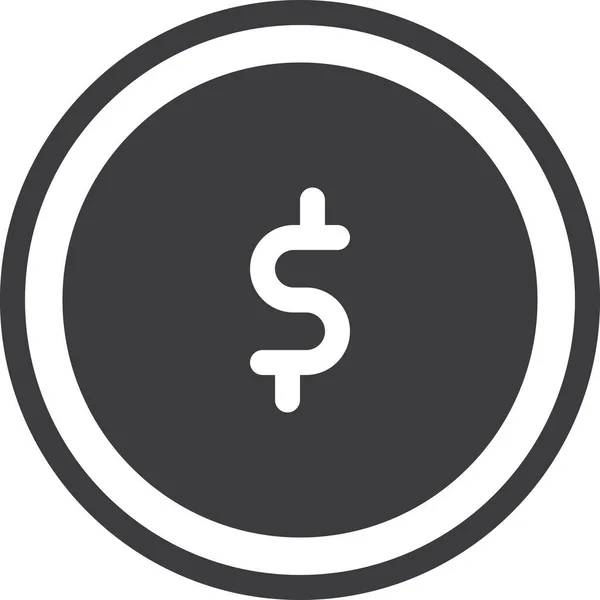 Dollaro Web Icon Design Semplice — Vettoriale Stock