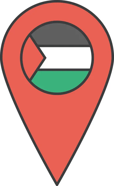 Palestina Bandera Del País Ilustración Vectorial — Vector de stock