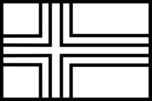 Feröer Szigeteki Ország Zászló Vektor Illusztráció — Stock Vector