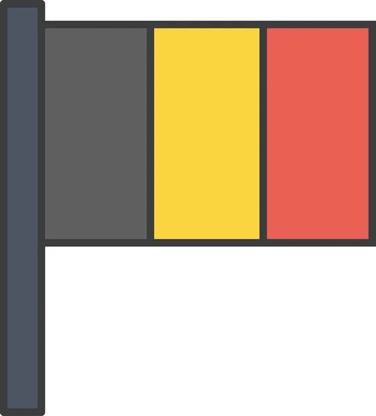 Bandeira País Belga Ilustração Vetorial — Vetor de Stock