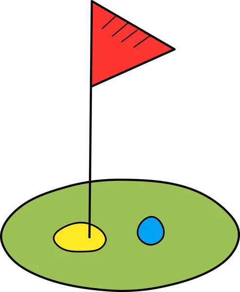 Icono Web Golf Ilustración Simple — Vector de stock