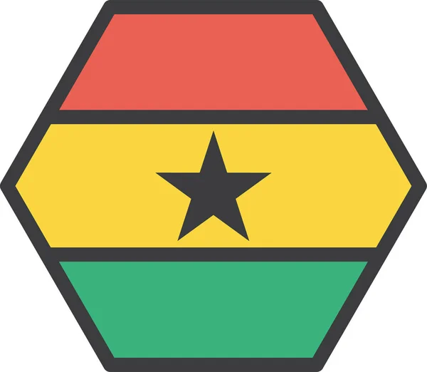 Флаг Ганы Векторная Иллюстрация — стоковый вектор