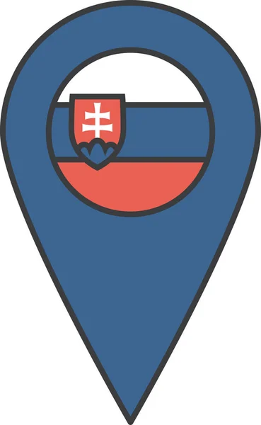 Slovakiska Land Flagga Vektor Illustration — Stock vektor