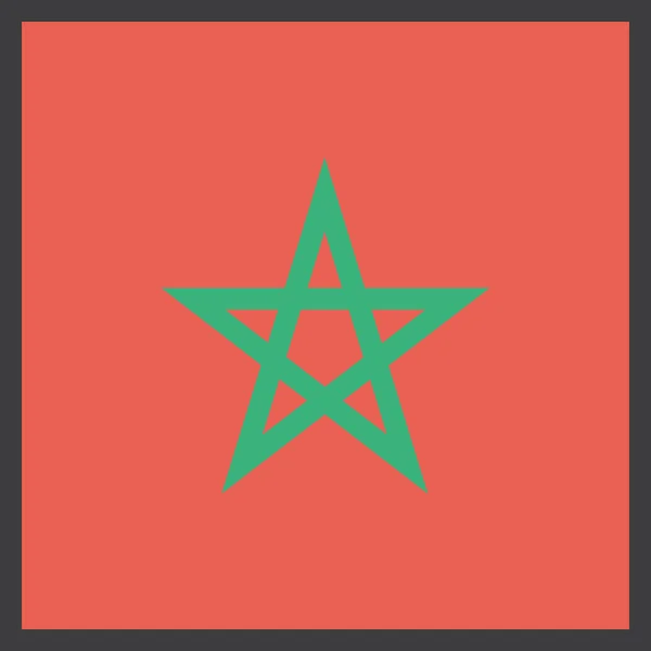 Morocco Land Flagga Vektor Illustration — Stock vektor